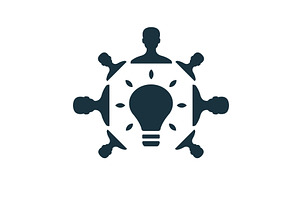 Team sharing ideas generating green, a Person Illustration by Aimagenarium@gmail.com