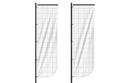Standing Convex Flag Mockup, an Advertising Mockup by PixelWink (Thumbnail 2 of 3)