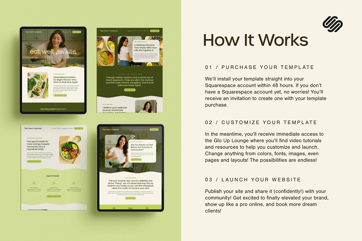 Health & Wellness Website Template, a Squarespace Template by Glo Design Studio (Photo 9 of 11)