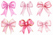 Pink Bow Clipart, Watercolor pngBow, an Illustration by Watercolor design (Thumbnail 4 of 4)