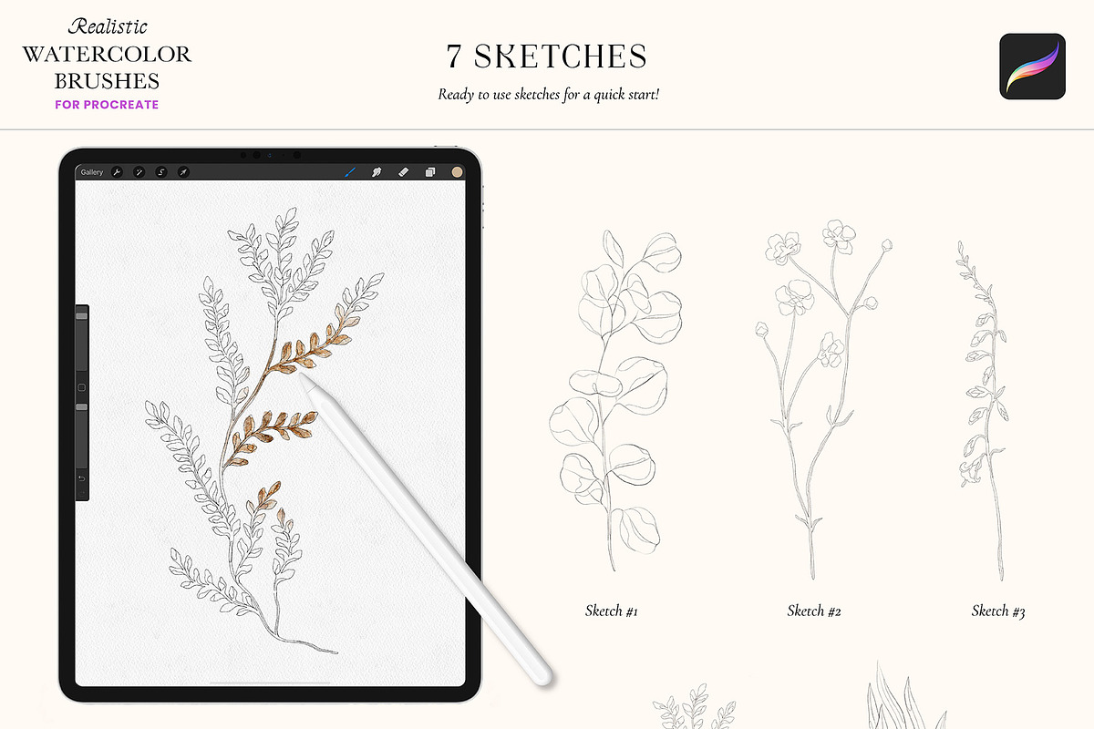 Real Watercolor Procreate Brushes, a Brush Add-On by Julia Dreams (Photo 11 of 11)