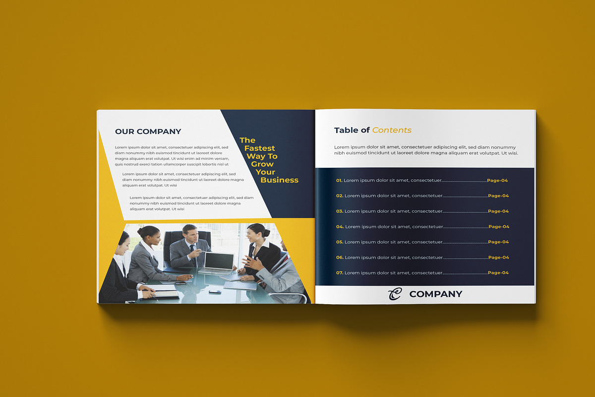 Square Bi-Fold Corporate Brochure, a Brochure Template by ferdousi0791 (Photo 2 of 6)