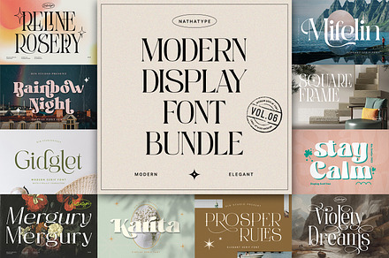 Modern Display Font Bundle 6