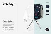 Fleece Blanket Mockup Set, a Product Mockup by creatsy4 (Thumbnail 1 of 8)