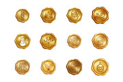 Christmas Golden Wax Seal PNG, an Illustration by SinaCreation (Thumbnail 2 of 7)