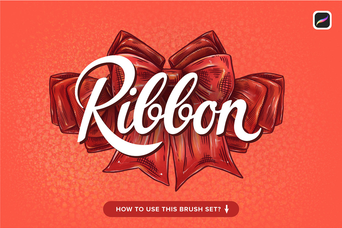 5 Ribbon Procreate Stamp Brushes, a Brush Add-On by Riveros Illustration (Photo 7 of 12)