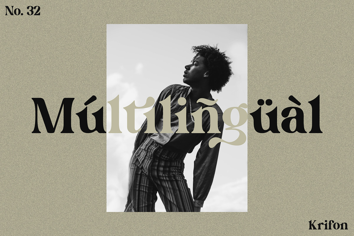 Krifon - Retro Serif Font, a Serif Font by tebaltipislab (Photo 6 of 18)