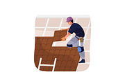 Workers repair houses set, a Person Illustration by PaperTrident (Thumbnail 18 of 19)