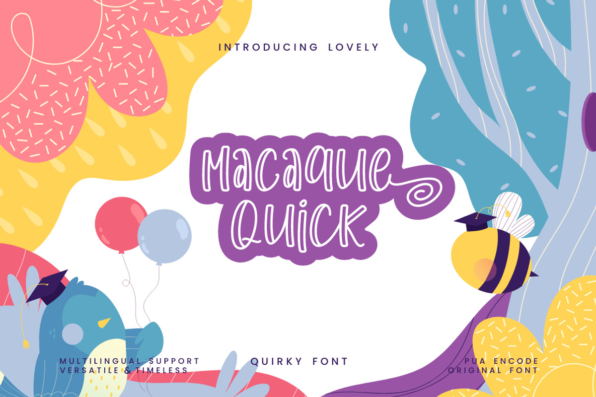 Macaque Quick Display Font, a Sans Serif Font by KennedyStudio