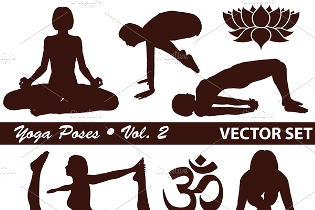 Silhouettes Girl in Yoga pose, an Object Graphic by TAlex (Photo 3 of 6)