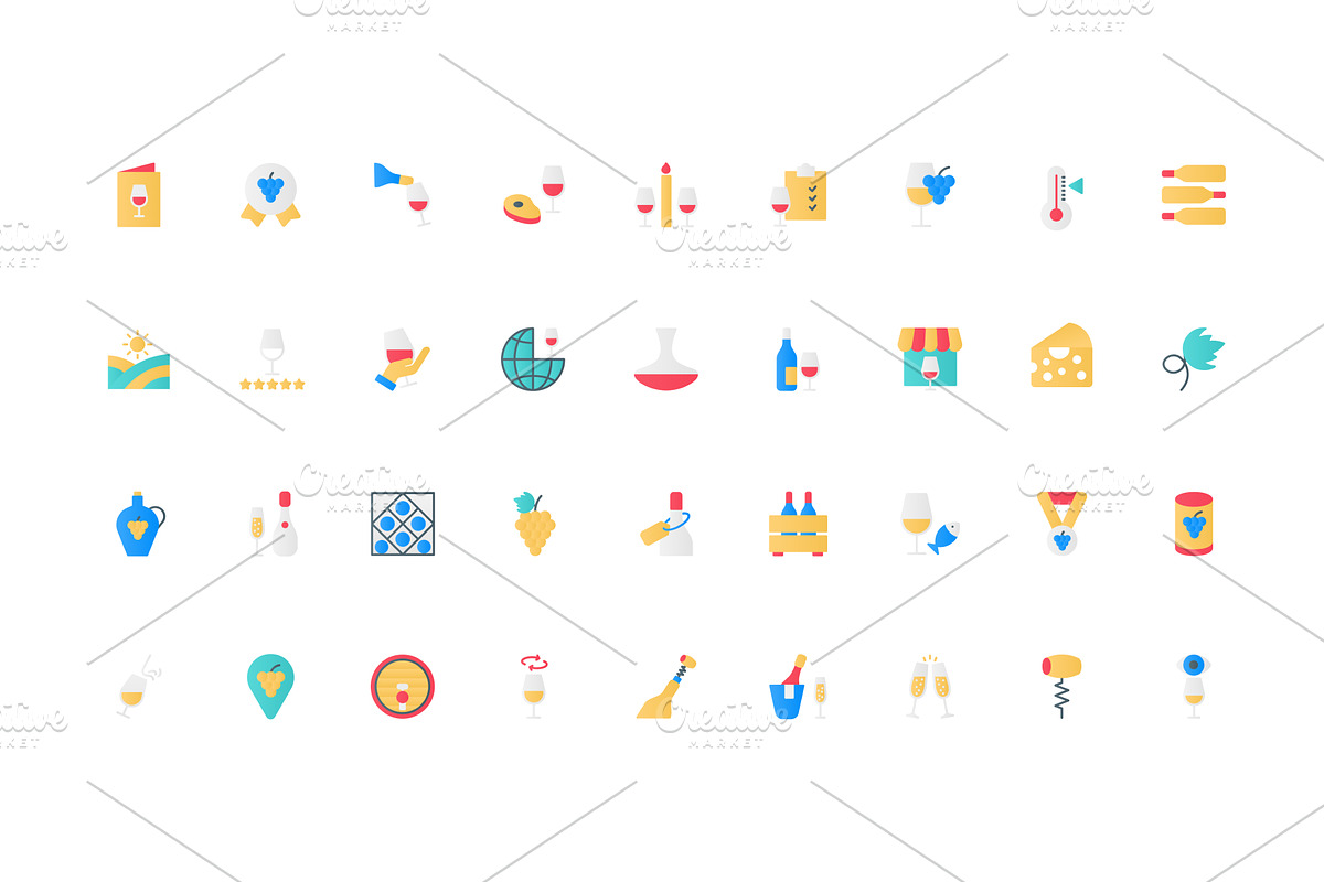 Wine making and winery icons, a Food Illustration by Lemberg Vector
