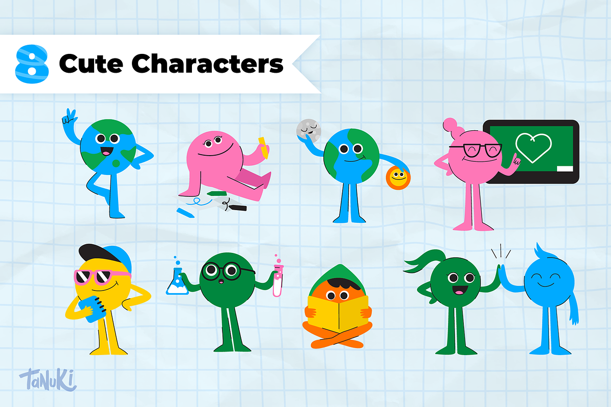 Back to school-34 Colorful Elements, an Education Illustration by Tanukis (Photo 3 of 5)