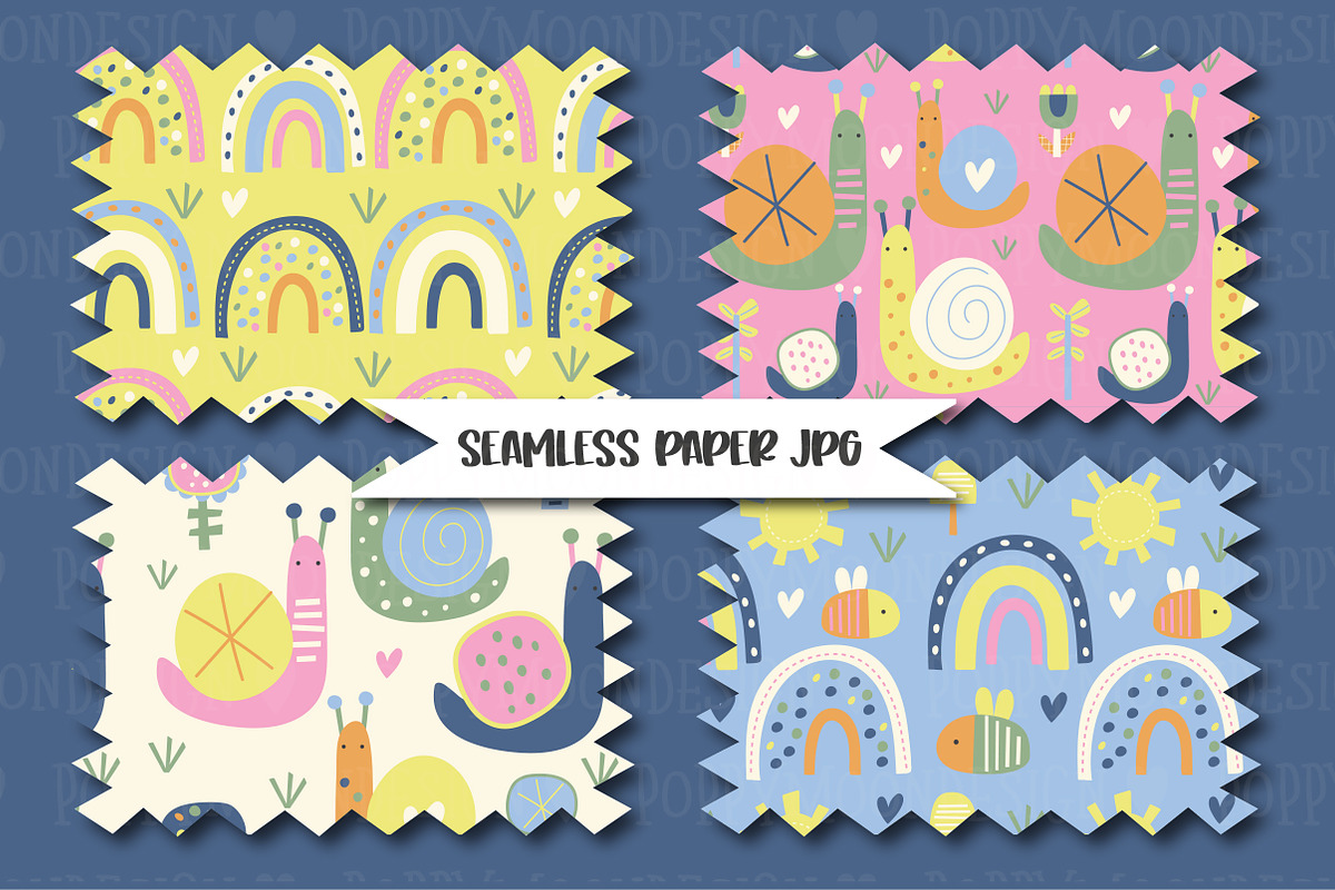 Garden pop clipart & paper set, a Seasonal Illustration by Poppymoondesign (Photo 4 of 5)