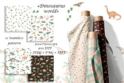 Watercolor Dinosaurus Collection, a Pattern Graphic by Oksana Dovhopol Art (Thumbnail 2 of 16)