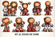 Whimsical Gingerbread Man Clipart, an Illustration by Dream Creation (Thumbnail 3 of 7)
