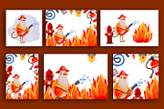 Firefighter Goose Clipart Set, a Technology Illustration by the_myro (Thumbnail 2 of 13)