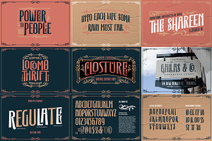 Vintage Font Bundle 4