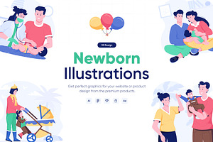 Newborn Illustrations, a Person Illustration by Prosymbols
