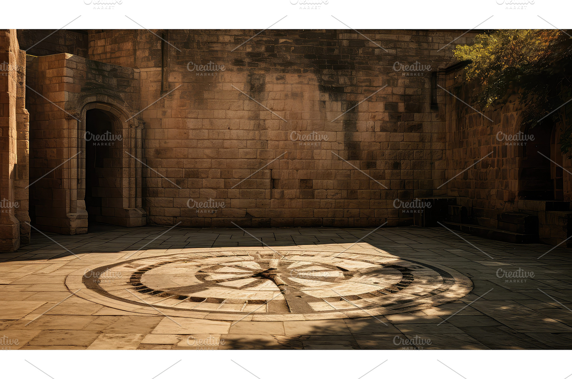 light sun dial ai generated, an Architecture Photo by pikepicture