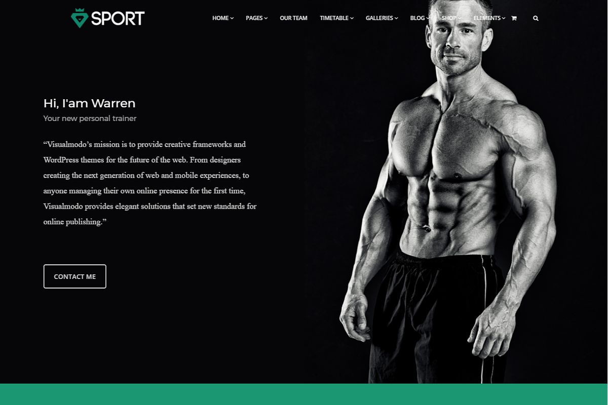 Sport Team & Athlete WordPress Theme, a WordPress Template by Visualmodo (Photo 5 of 21)