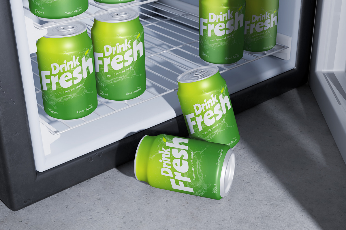 Tin Can Beverage Mockup, a Packaging Mockup by SLAB! Design (Photo 3 of 7)