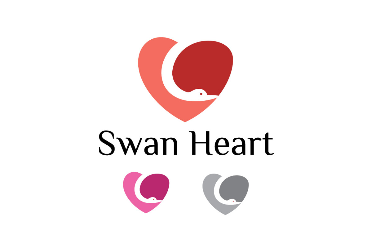 Beautiful Cute Swan Heart Love, a Branding & Logo Template by jongcreative (Photo 4 of 4)
