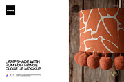 Lampshade with Pom Pom Fringe Mockup, a Household Mockup by creatsy5 (Thumbnail 1 of 5)