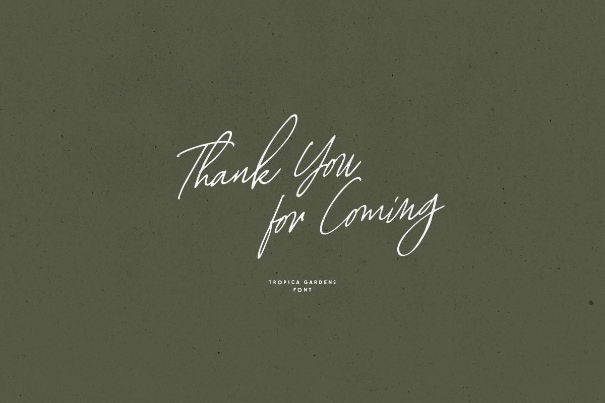 Tropica Gardens - Font Trio (+LOGOS), a Script Font by Sarid Ezra (Photo 18 of 19)