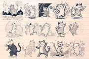 50 Cat dance Stencil svg eps dxf png, an Animal Illustration by TaKong Magics (Thumbnail 4 of 4)
