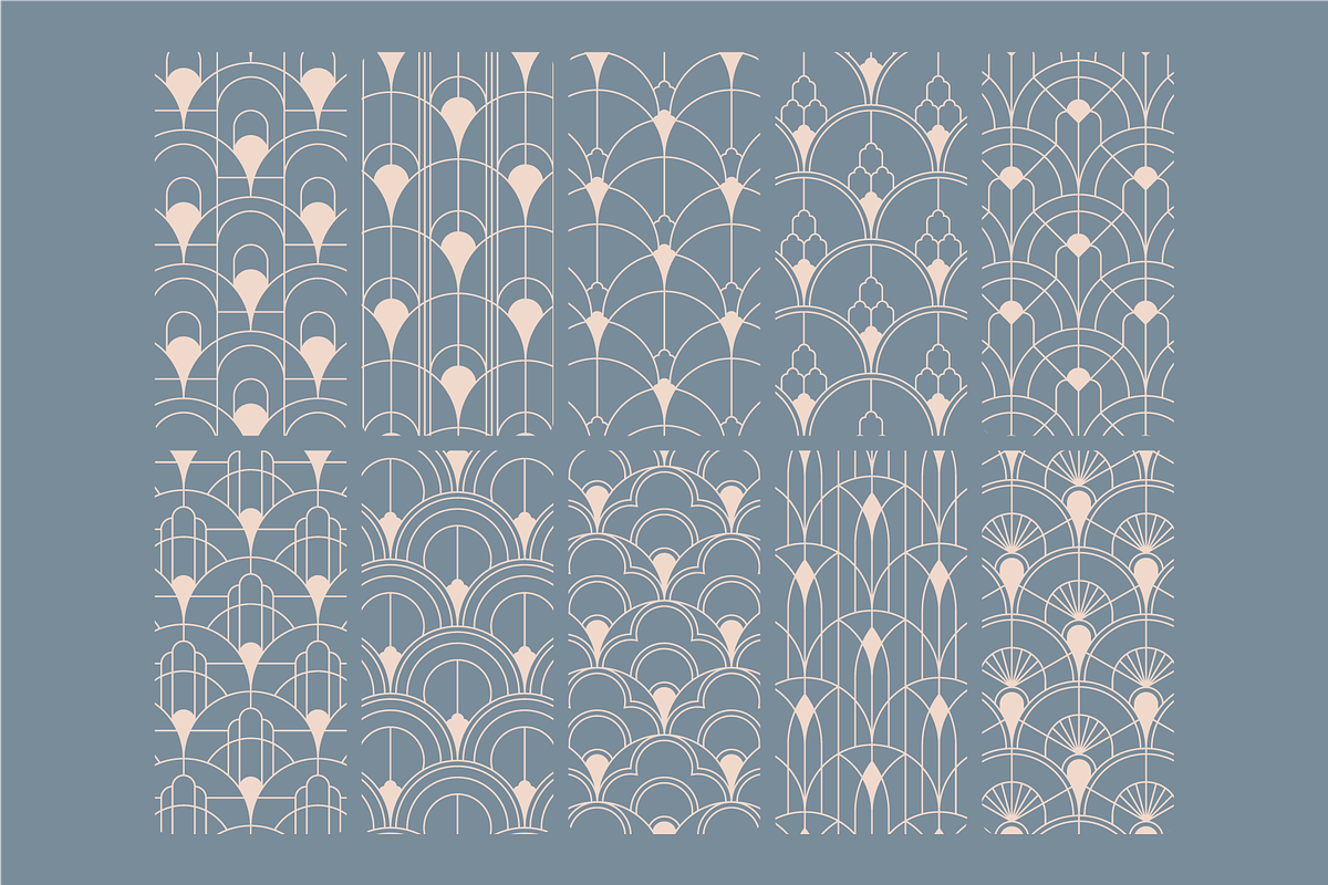 FishScale ArtDeco Patterns V4, a Pattern Graphic by Firowerk (Photo 4 of 4)