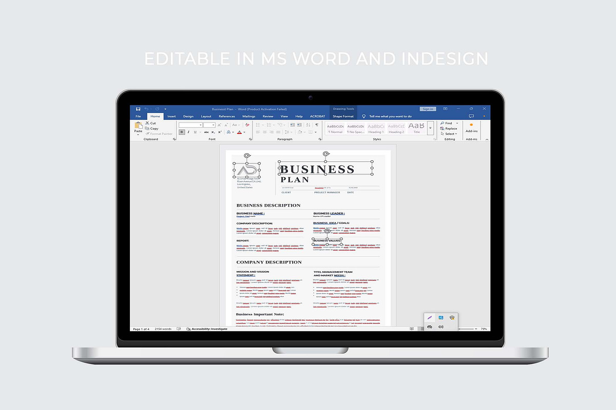 Business Plan | MS Word & Indesign, a Stationery Template by design_hut (Photo 3 of 7)