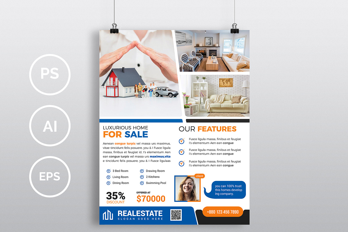 10 Real Estate Flyers Bundle 90% OFF, a Flyer Template by Imagine Design Studio (Photo 10 of 11)