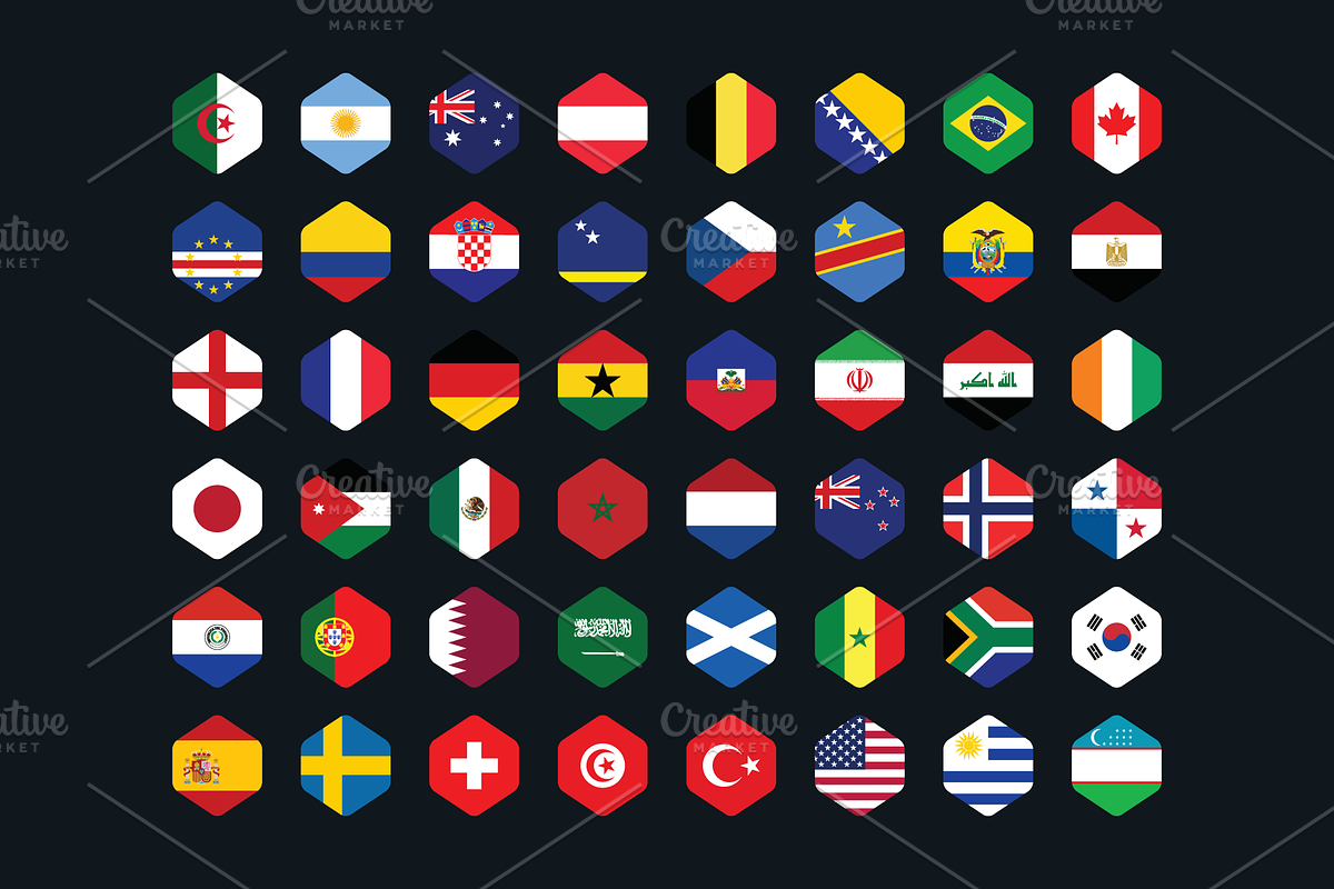 World Cup 2026 - Football Icon Flags, a Solid Icon by bvcreates (Photo 3 of 5)