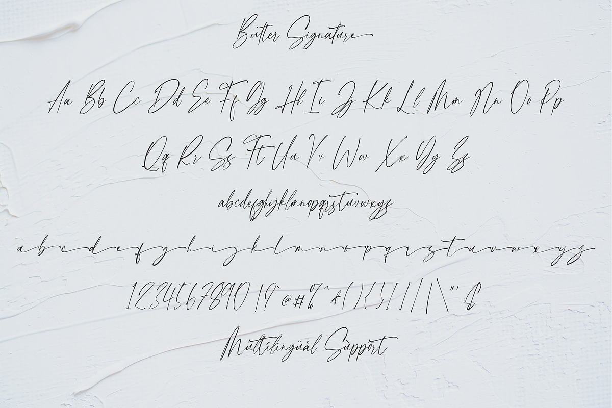 Butter Signature w/ Tons of Ligature, a Script Font by Azcreative Studio (Photo 5 of 9)