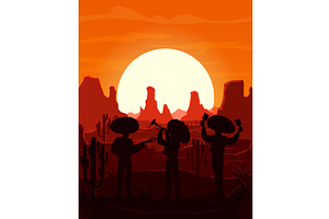 Desert Sunset Landscape