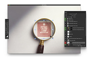 Postage Stamp Under Magnifying Glass, an Advertising Mockup by Custom Scene (Thumbnail 7 of 11)