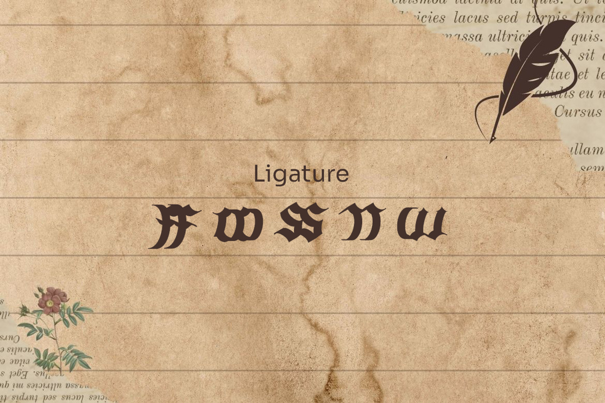 Fourient - Blackletter Gothic Font, a Blackletter Font by Dhabee (Photo 5 of 11)