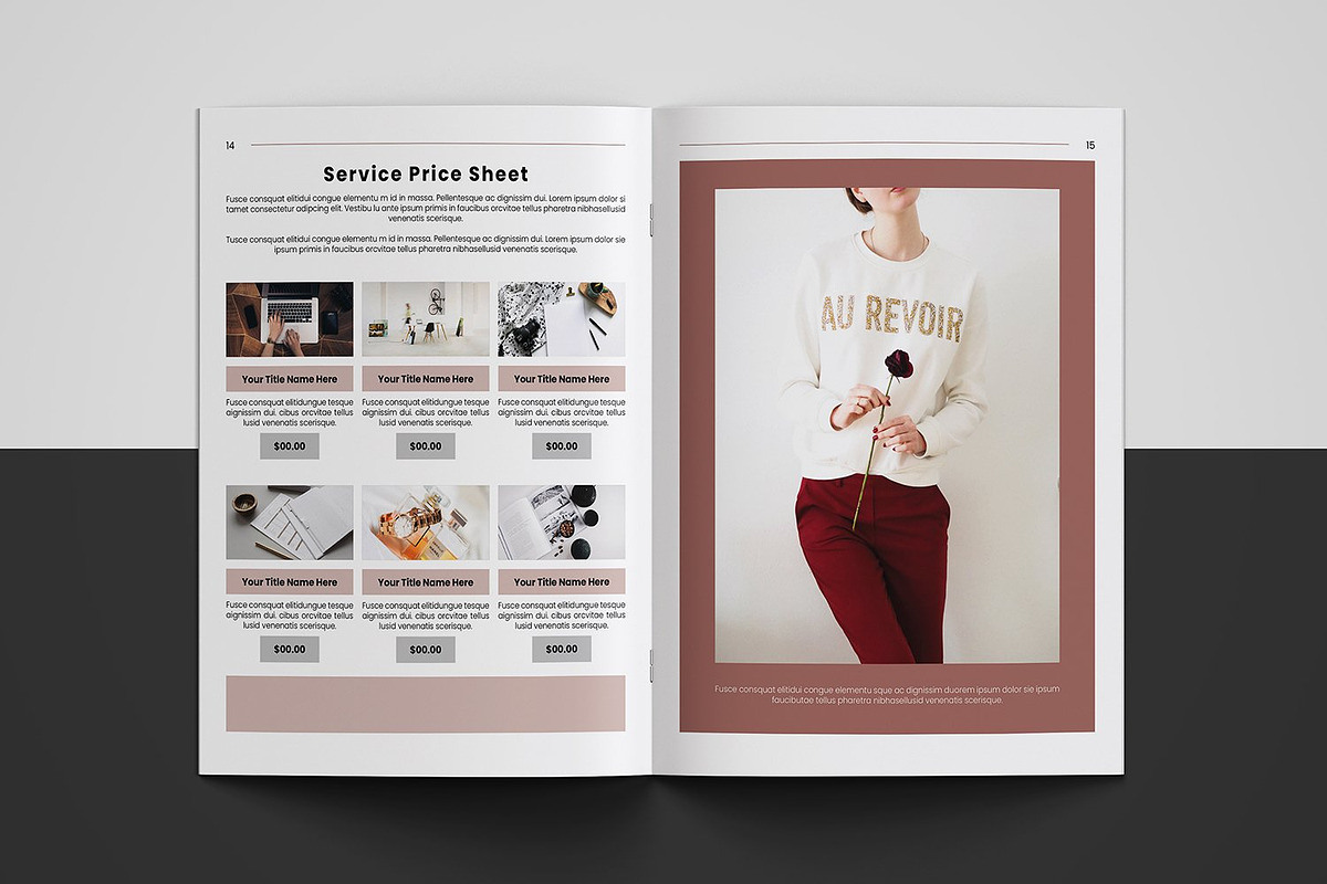 Service & Pricing Guide Template, a Brochure Template by Template Shop (Photo 3 of 8)