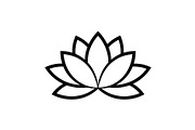Lotus Flower Vector Icon Bundle, an Illustration by yasushie (Thumbnail 47 of 51)