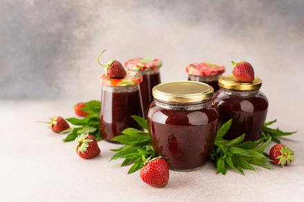 Strawberry preservation or jam, a Food & Drink Photo by Pandateam
