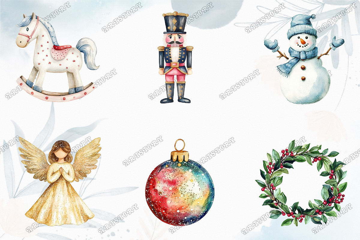 Glitter Christmas Sublimation Clipar, an Illustration by designcity5 (Photo 3 of 5)