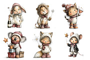 Whimsical New Year Party Animals, an Illustration by DreamArtGraphic (Thumbnail 4 of 4)