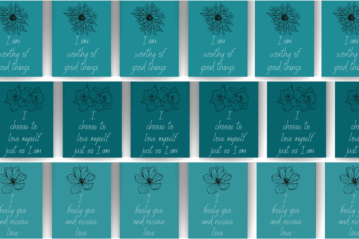 6 Affirmation Cards, a Card Template by SWINA STUDIO (Photo 4 of 5)