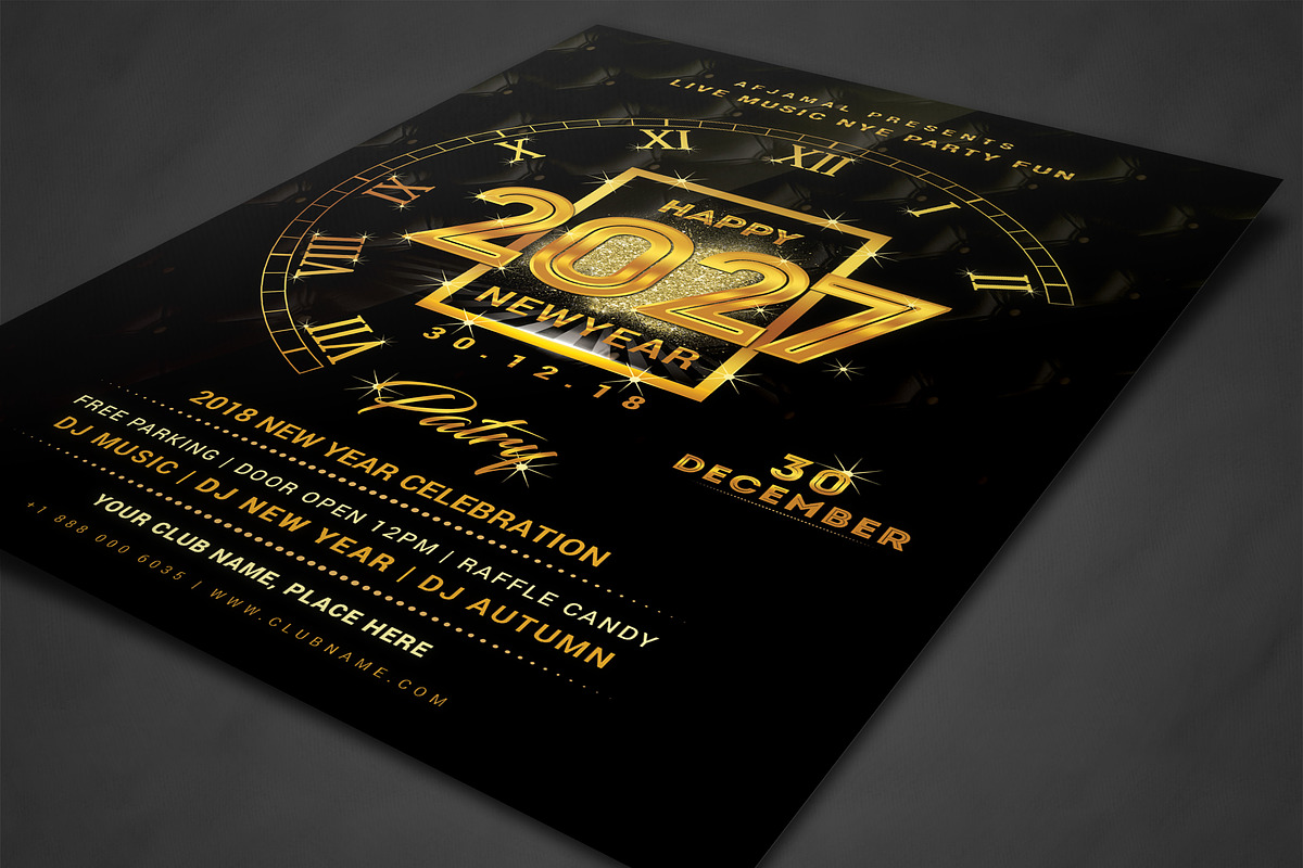 New Year Flyer, a Flyer Template by AfzaalGraphics (Photo 2 of 4)