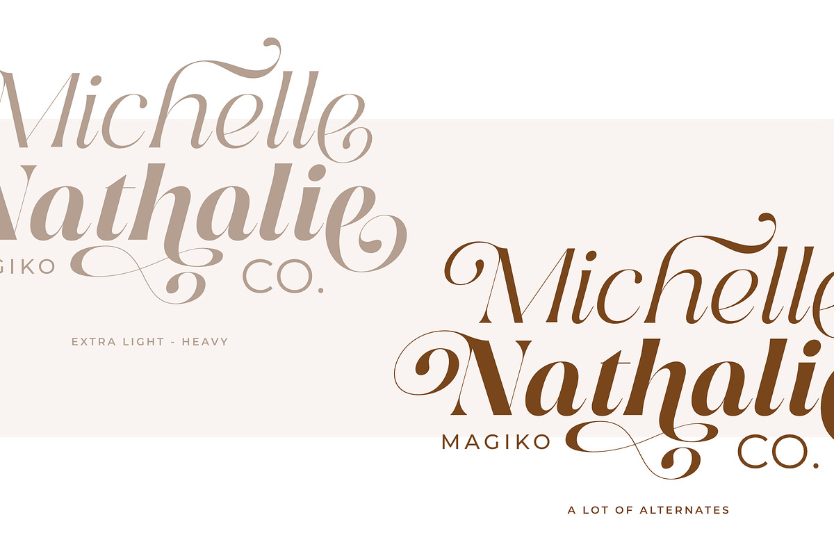 Magiko – Fashion Typeface, a Serif Font by Grezline Studio (Photo 11 of 11)