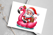 Watercolor Funny Santa Claus Clipart, an Illustration by Canvas Craft (Thumbnail 6 of 8)