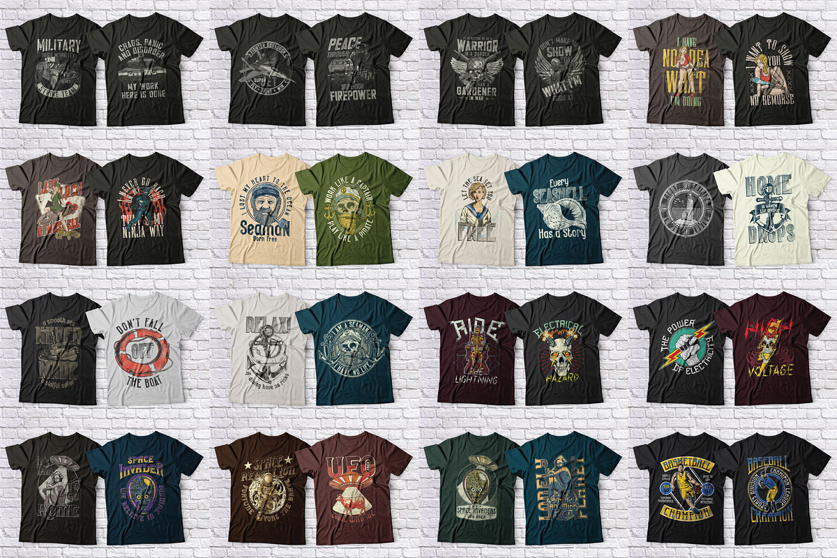 153 editable tshirt designs BUNDLE, a Decorative Illustration by VozzyStock (Photo 4 of 6)