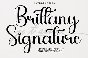 Brittany Signature, a Handwritten Font by FreshTypeINK