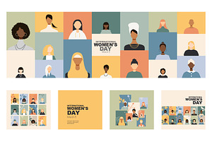 Women's Day set. Modern design