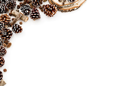 Christmas background pinecones photo, a Holiday Photo by OPSD Shop